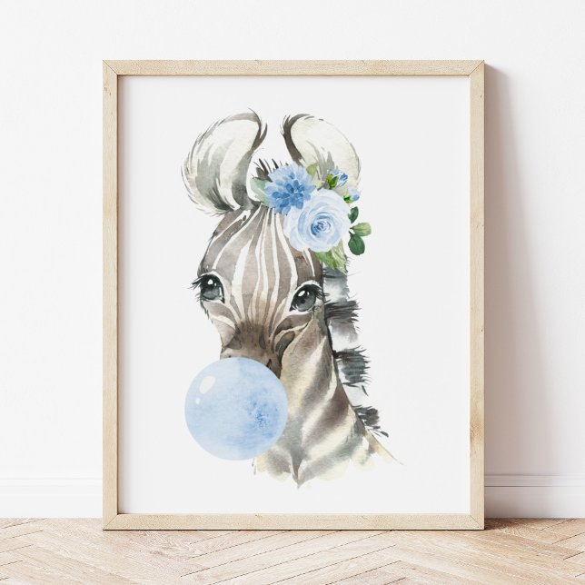 Póster Cebra, Safari, Ciruela de Burbujas Azules, Cirujan (Subido por el creador)