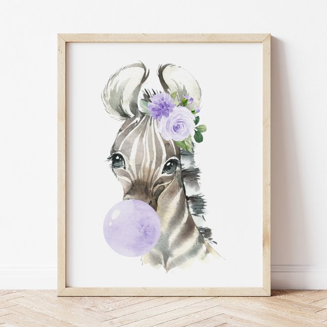 Póster Cebra, Safari, Goma Morada De Burbuja, Género Neut (Subido por el creador)