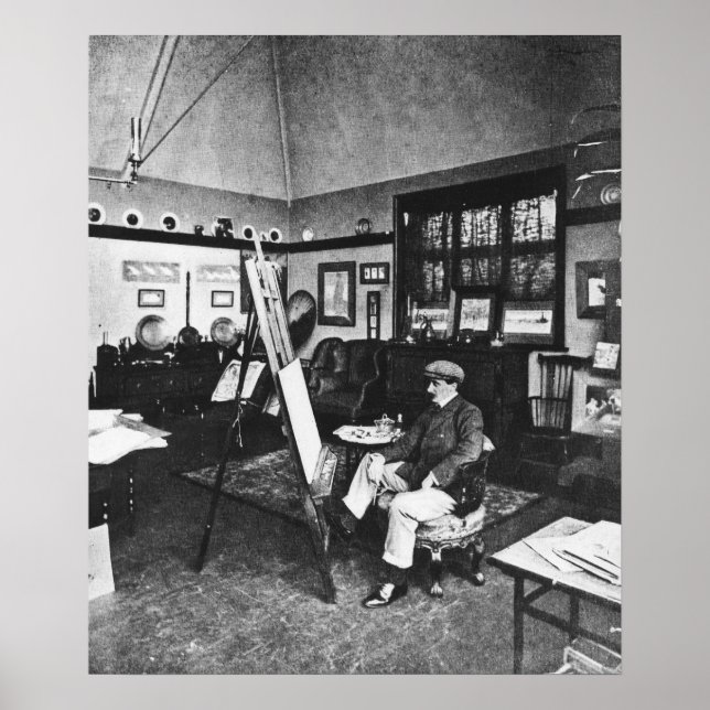 Póster Cecil Aldin en su estudio (Frente)