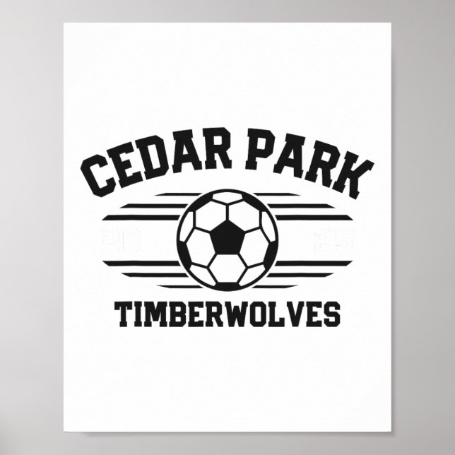Póster Cedar Park Timberwolves Fútbol Ll 2025  (Frente)
