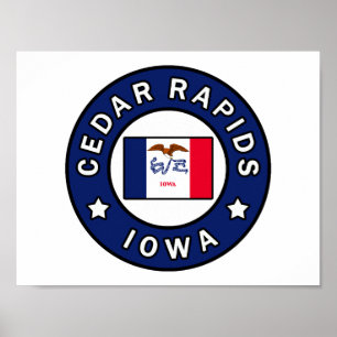 Póster Cedar Rapids Iowa