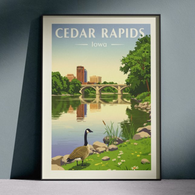 Póster Cedar Rapids Iowa Vintage (Subido por el creador)