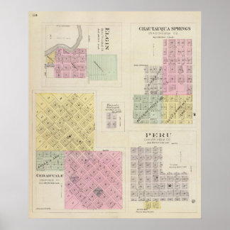 Póster Cedarvale, Elgin, Chautauqua Springs, Kansas