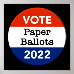 Póster Cédulas de votación 2022 Poster electoral de mitad