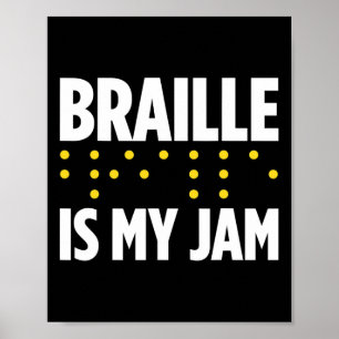 Póster Ceguera Para Ciegos Ciegos Braille Re