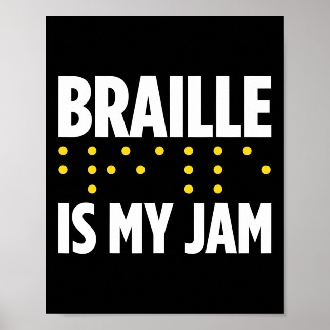 Póster Ceguera Para Ciegos Ciegos Braille Re (Frente)