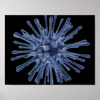 Póster Celda infectada por virus