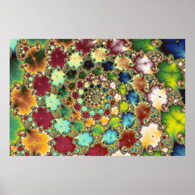 Póster Celdas fractales - Poster fractal (Frente)