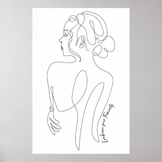 Póster Celebra a la mujer en ti - Abraza tu feminidad. (Frente)