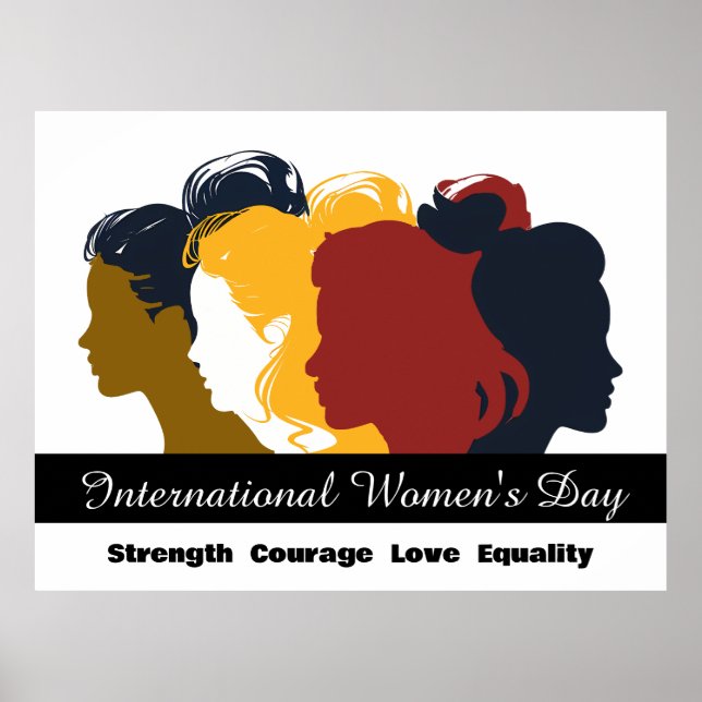 Póster Celebra el Día Internacional de la Mujer 8 de marz (Frente)