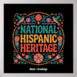 Póster Celebra el Orgullo del Mes Nacional de la Herencia