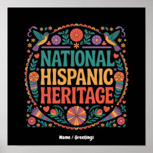 Póster Celebra el Orgullo del Mes Nacional de la Herencia