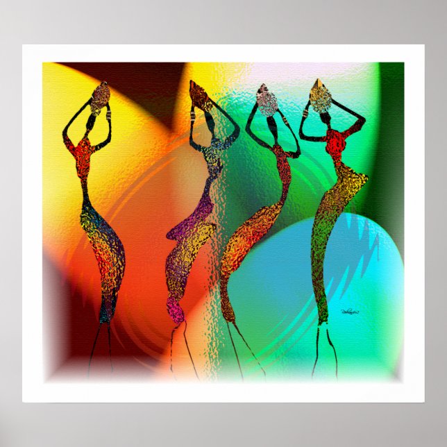 Póster Celebración africana de los contratos de vasos (Frente)