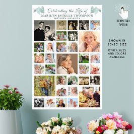 Póster Celebración conmemorativa 33 Collage de fotos botá