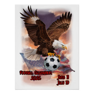 Póster Celebración de Fútbol 2026 en
