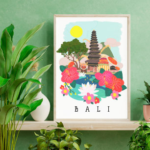 Póster Celebración de Galungan en Bali