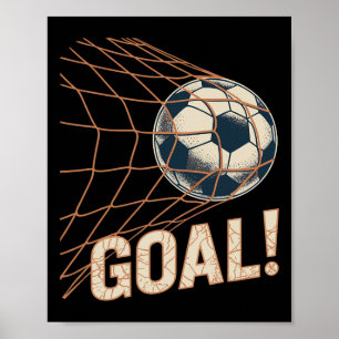 Póster Celebración de gol de fútbol Fútbol vintage Ll en 