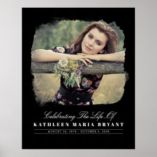 Póster Celebración de la vida con ceremonia de funerales 