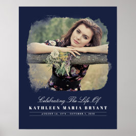 Póster Celebración de la vida con ceremonia fúnebre de fo