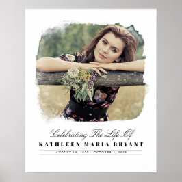 Póster Celebración de la Vida con Ceremonia Funeral de Fo