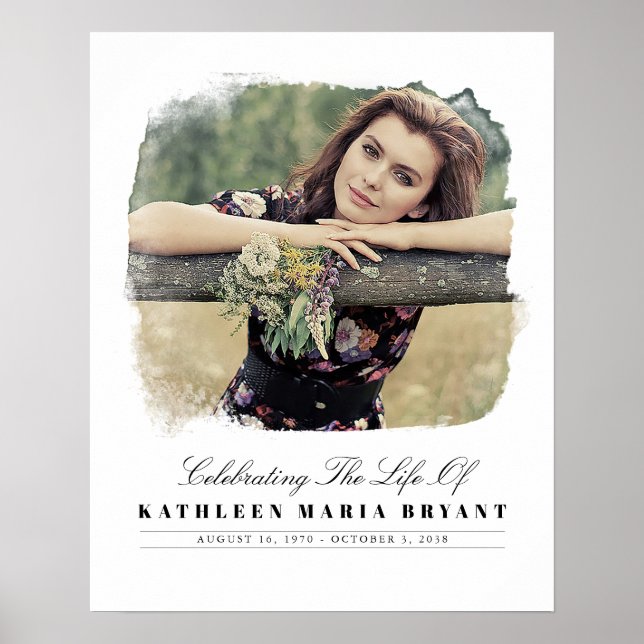 Póster Celebración de la Vida con Ceremonia Funeral de Fo (Frente)