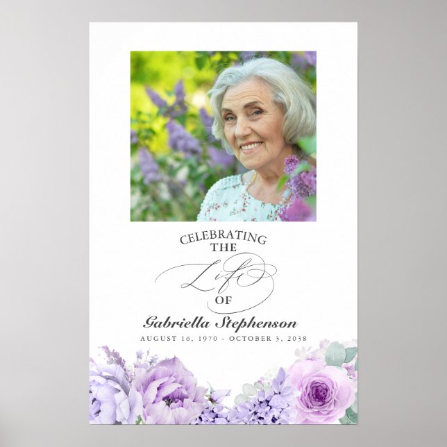 Póster Celebración de la vida con ceremonia funeraria de  (Frente)