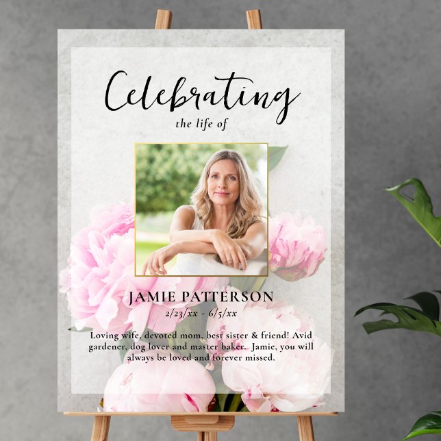 Póster Celebración de la vida de flores de peonía, Foto,  (Subido por el creador)