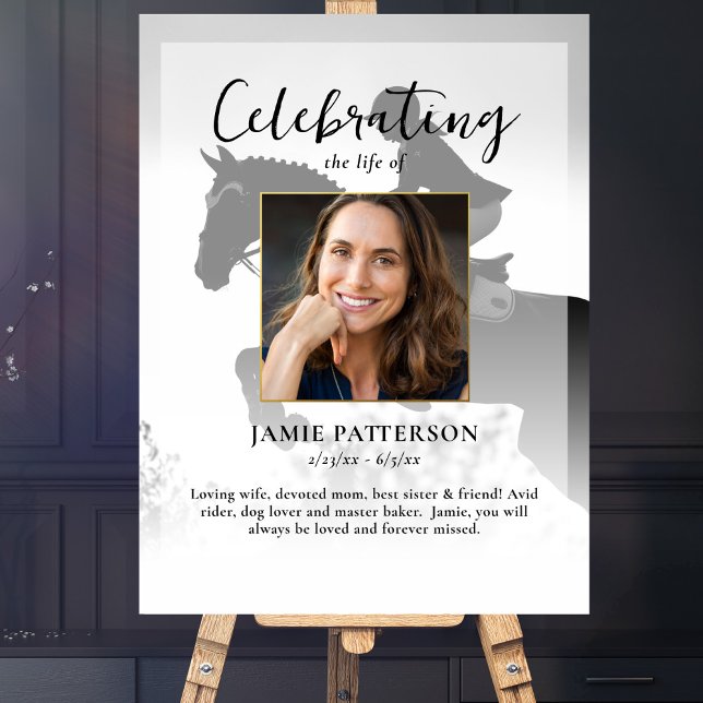 Póster Celebración de la vida del jinete Foto Funeral (Subido por el creador)