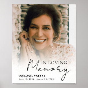 Póster Celebración de la Vida en Memoria Amorosa Foto Fun