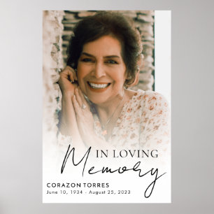 Póster Celebración de la vida en memoria querida Foto Fun