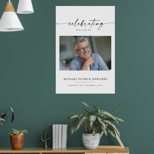 Póster Celebración de la Vida | Foto Funeral Memorial (Salón 1)