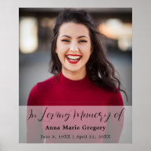 Celebración de la Vida Foto Sencillo Memorial Fune