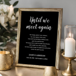 Póster Celebración de la vida hasta que nos volvamos a en