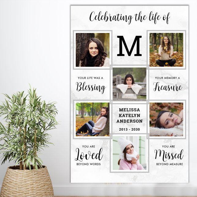 Póster Celebración de la Vida Memorial Fotográfico Único  (Subido por el creador)