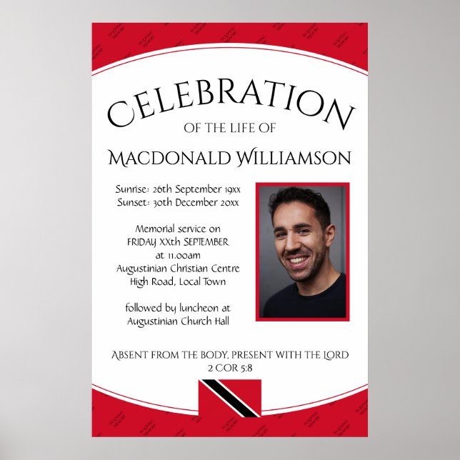 Póster CELEBRACIÓN DE LA VIDA Recuerdo TRINIDAD Invitació (Frente)