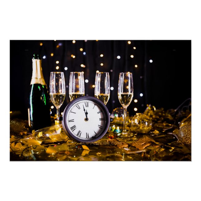 Póster Celebración de Nochevieja SlipperyJoe's champagne (Anverso)
