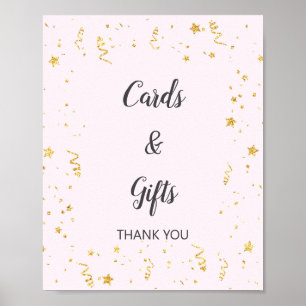 Póster Celebración de oro en Rótulo de tarjetas y regalos