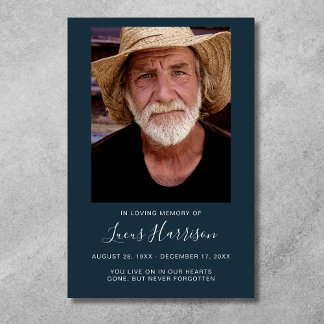 Póster Celebración de Vida Personalizada Moderna Funeral