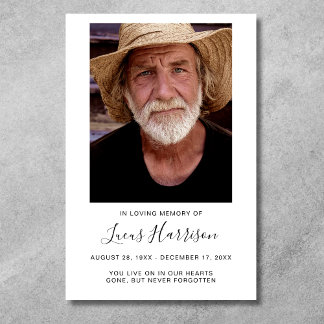 Póster Celebración de Vida Personalizada Moderna Funeral