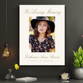 Póster Celebración de vida personalizada moderna funeral