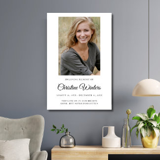 Póster Celebración de Vida Personalizada Moderna Funeral