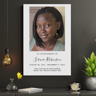 Póster Celebración de Vida Personalizada Moderna Funeral