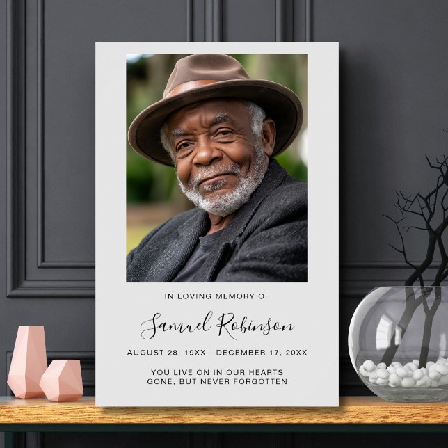 Póster Celebración de vida personalizada moderna funeral (Subido por el creador)