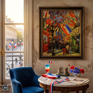 Póster Celebración del 14 de julio en París por Vincent v