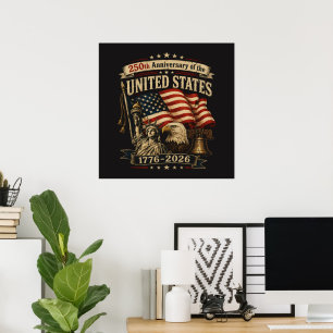 Póster Celebración del 250 Aniversario de Estados Unidos