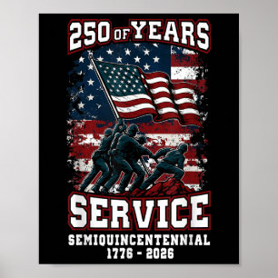 Póster Celebración del 250 aniversario de los Estados Uni