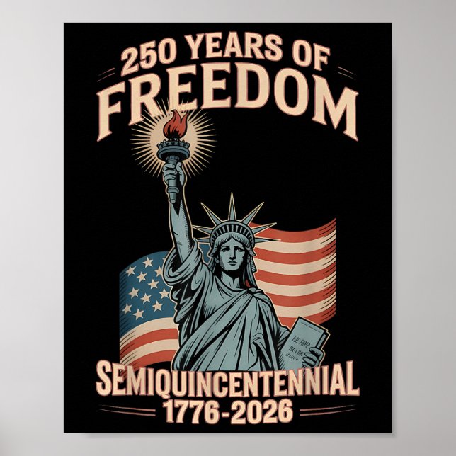 Póster Celebración del 250 aniversario de los Estados Uni (Frente)