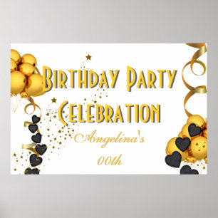 Póster Celebración del cumpleaños del banner Elija su col