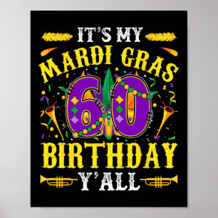 Póster Celebración del cumpleaños número 60 del Mardi Gra