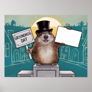 Póster Celebración del Día de la Marmota